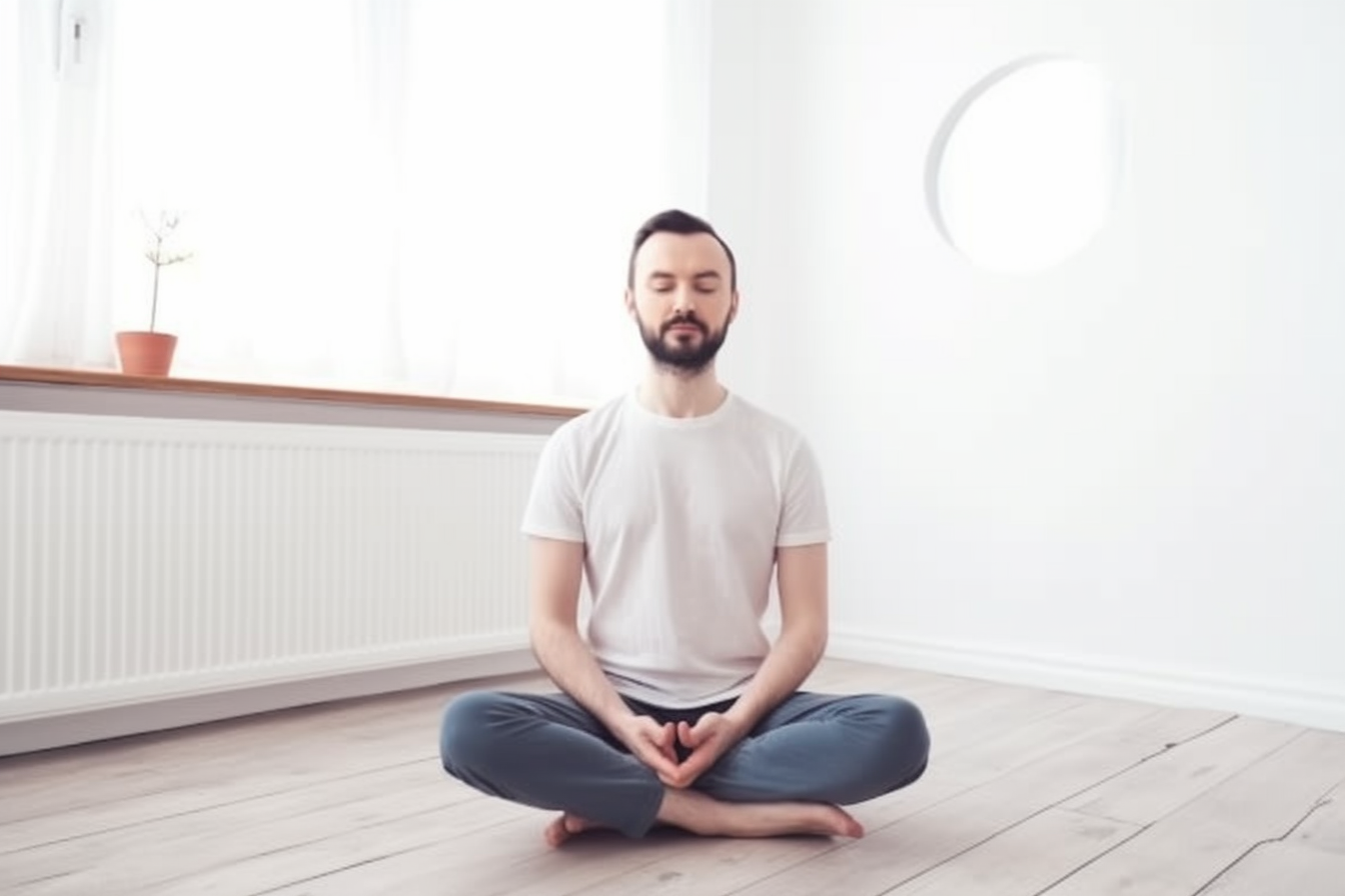 young-man-doing-deep-breathing-exercise-during-yoga-practice-35079818